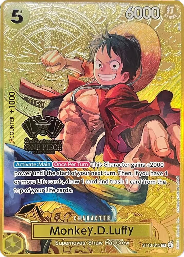 Monkey.D.Luffy (One Piece Japanese Version 2nd Anniversary Set) (ST13-015), One Piece Promotion Cards — One Piece card price