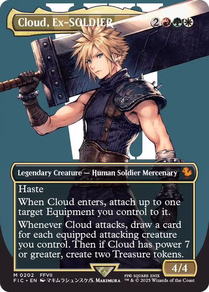 Cloud, Ex-SOLDIER (Borderless) (202), Commander: FINAL FANTASY — Magic card price
