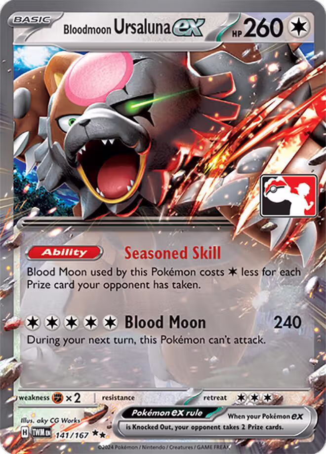 Bloodmoon Ursaluna ex - 141/167 (141/167), Prize Pack Series Cards — Pokémon card price