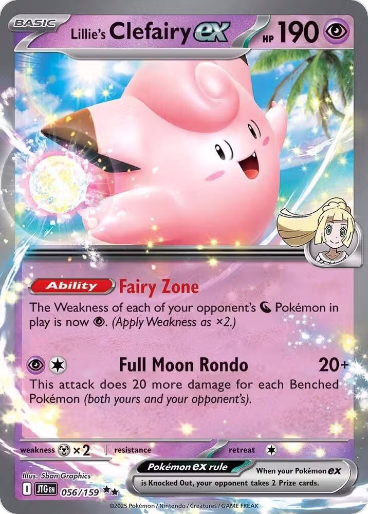 Lillie's Clefairy ex - 056/159 (056/159), Journey Together — Pokémon card price