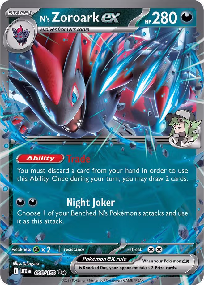 N's Zoroark ex - 098/159 (098/159), Journey Together — Pokémon card price