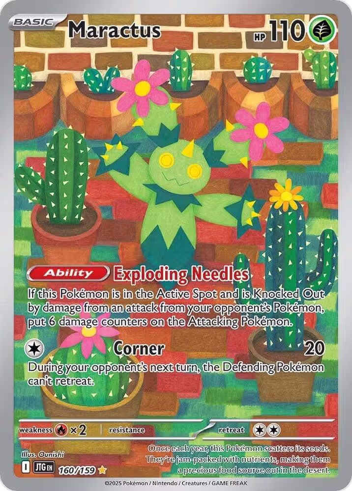 Maractus - 160/159 (160/159), Journey Together — Pokémon card price