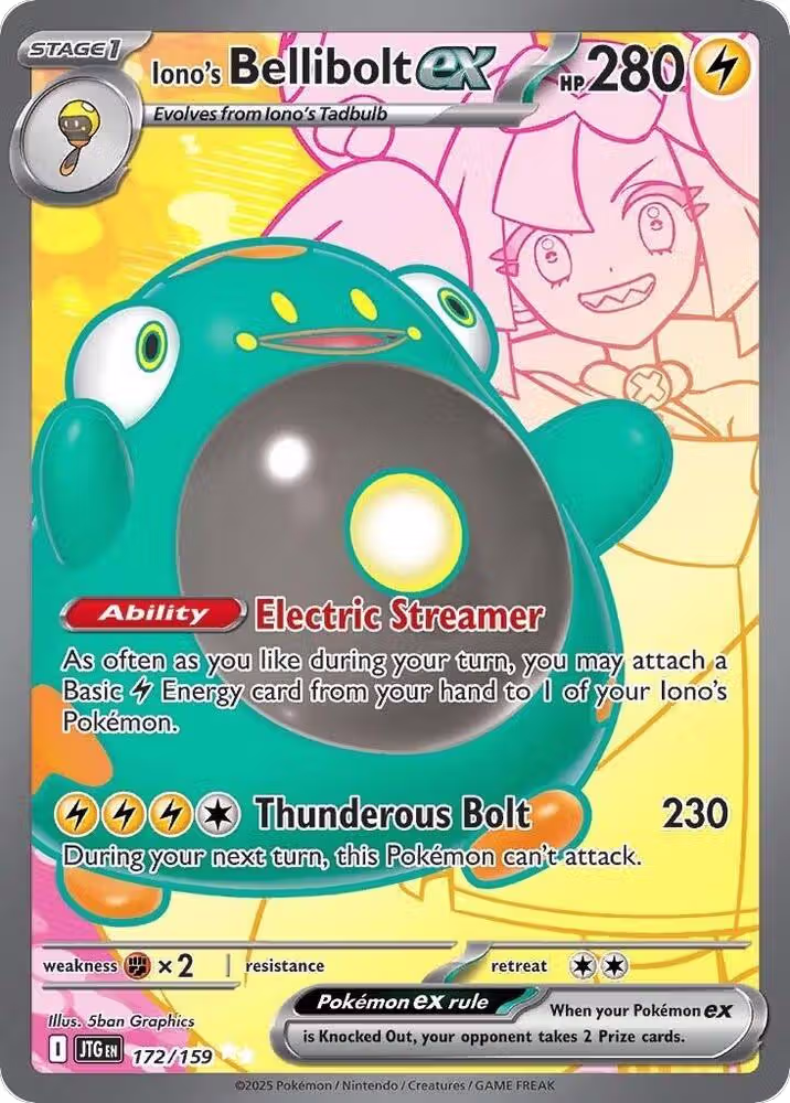 Iono's Bellibolt ex - 172/159 (172/159), Journey Together — Pokémon card price