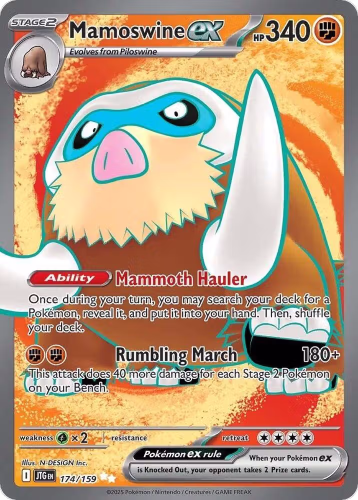 Mamoswine ex - 174/159 (174/159), Journey Together — Pokémon card price