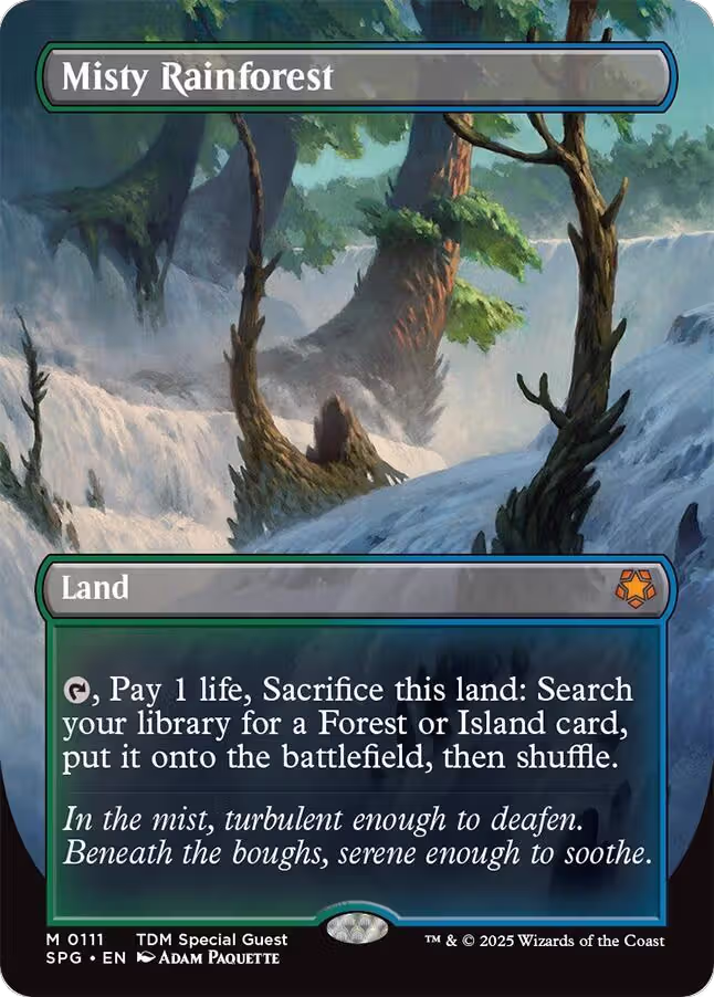 Misty Rainforest (Borderless) (111), Special Guests — Magic card price