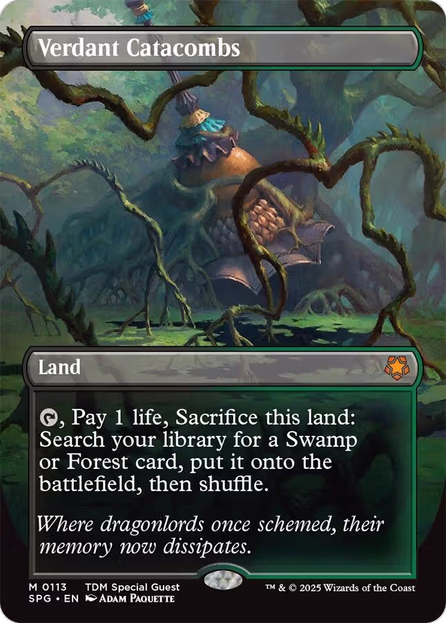Verdant Catacombs (Borderless) (113), Special Guests — Magic card price