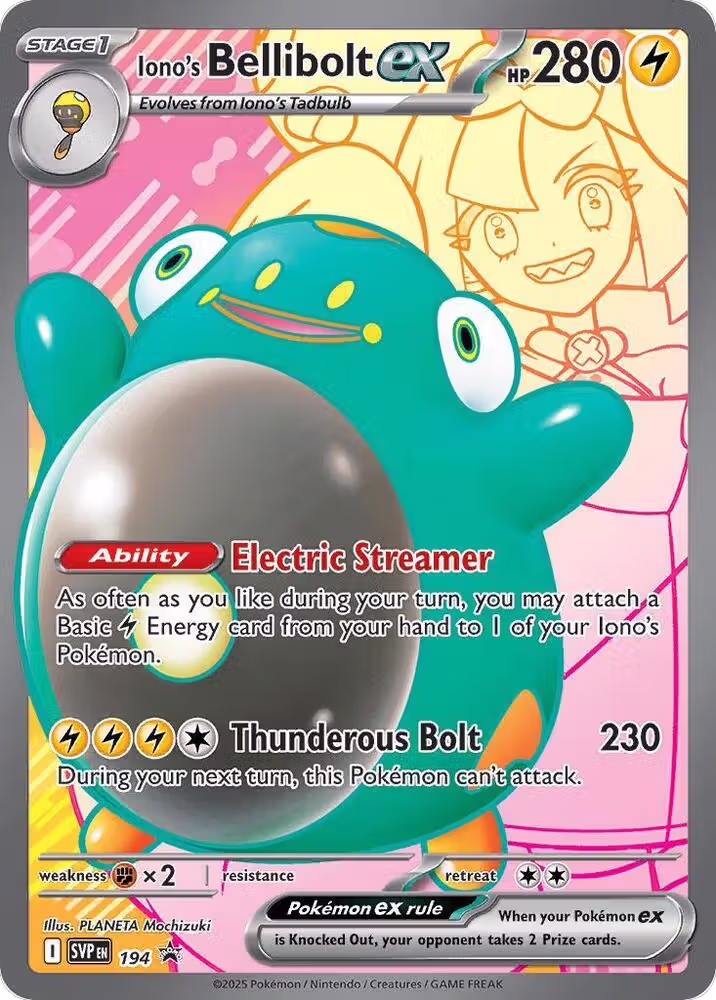 Iono's Bellibolt ex - 194 (194), Scarlet & Violet Promo Cards — Pokémon card price