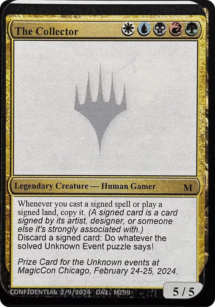The Collector, Un-Known Event Playtest Cards — Magic card price