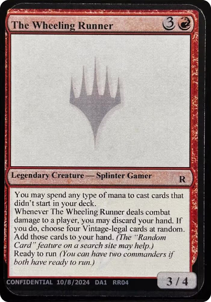 The Wheeling Runner, Un-Known Event Playtest Cards — Magic card price