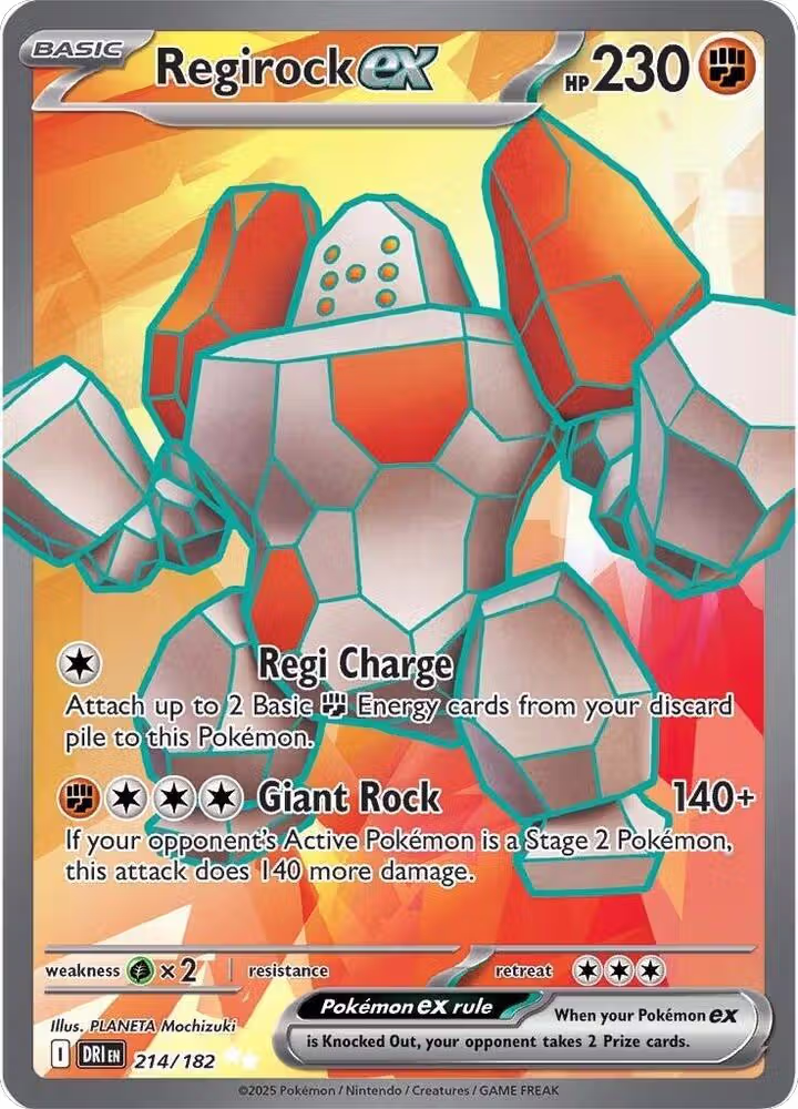 Regirock ex - 214/182 (214/182), Destined Rivals — Pokémon card price