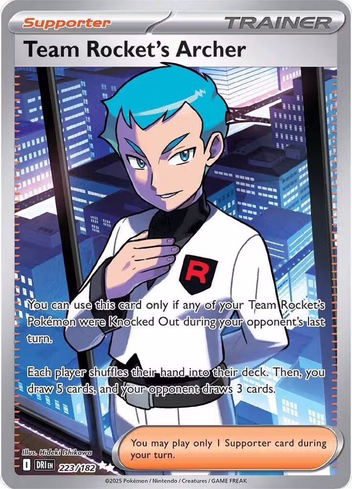 Team Rocket's Archer - 223/182 (223/182), Destined Rivals — Pokémon card price