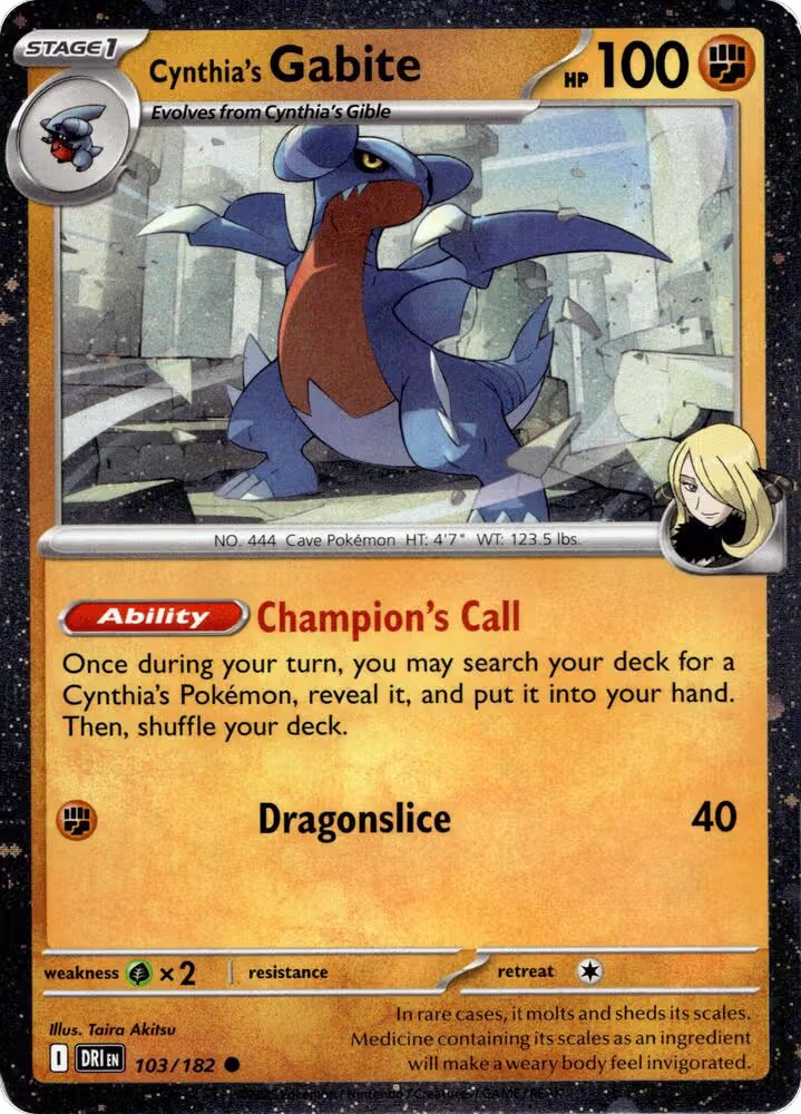Cynthia's Gabite (Cosmos Holo) (103/182), Miscellaneous Cards & Products — Pokémon card price
