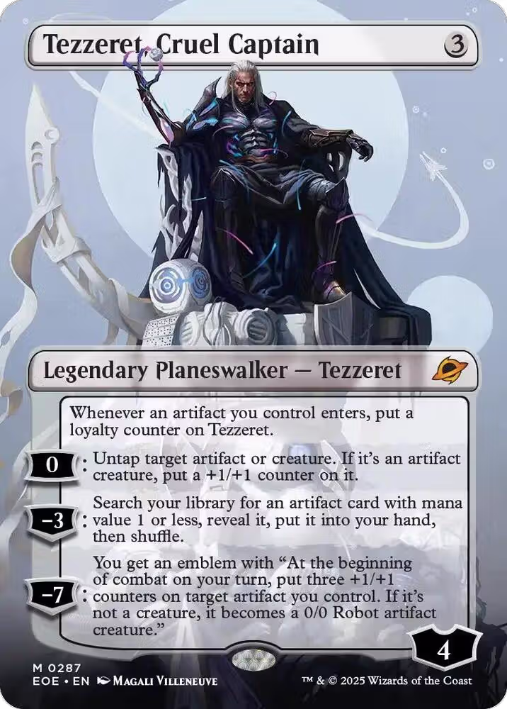 Tezzeret, Cruel Captain (Borderless) (287), Edge of Eternities — Magic card price
