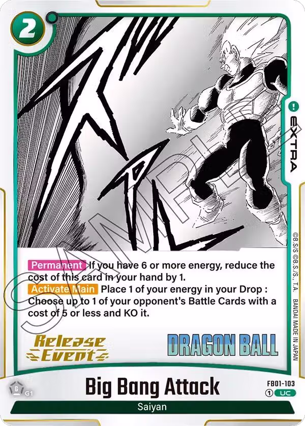 Big Bang Attack (FB01-103), Manga Booster 01 Release Event Cards — DB Fusion card price