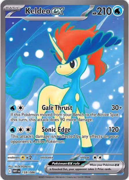 Keldeo ex - 159/086 (159/086), White Flare — Pokémon card price