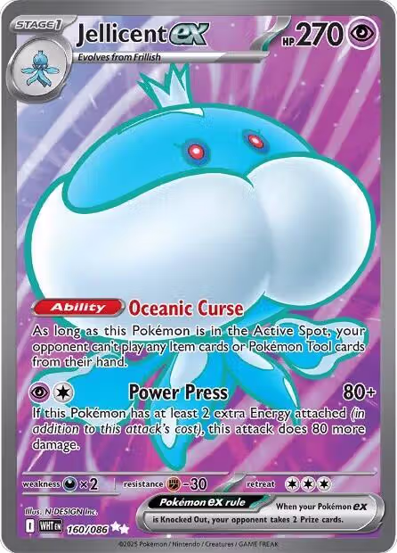 Jellicent ex - 160/086 (160/086), White Flare — Pokémon card price