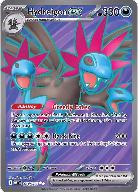 Hydreigon ex - 161/086 (161/086), White Flare — Pokémon card price