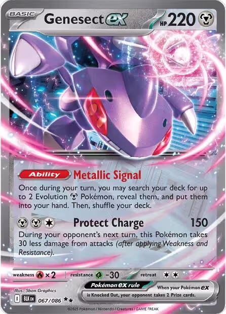 Genesect ex (067/086), Black Bolt — Pokémon card price
