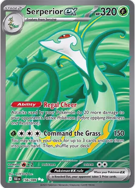 Serperior ex - 156/086 (156/086), Black Bolt — Pokémon card price