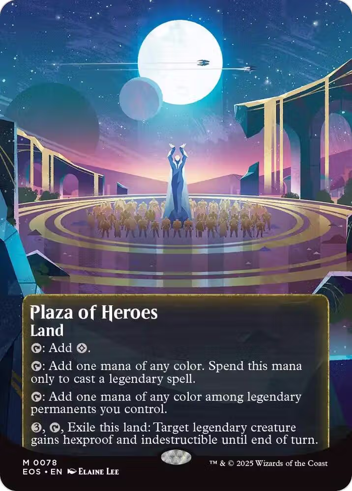 Plaza of Heroes (0078) (Borderless) (78), Edge of Eternities: Stellar Sights — Magic card price