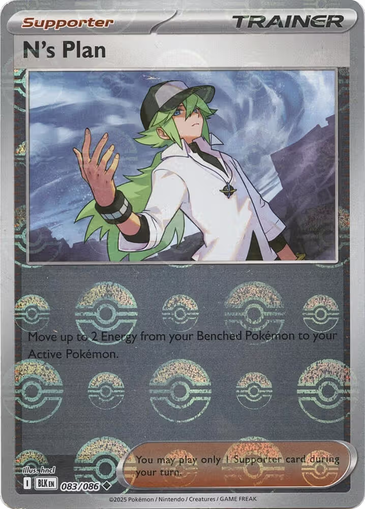 N's Plan (Poke Ball Pattern) (083/086), Black Bolt — Pokémon card price