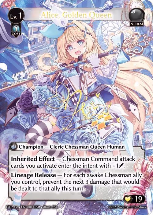 Alice, Golden Queen (CSR) (004), Distorted Reflections — Grand Archive card price