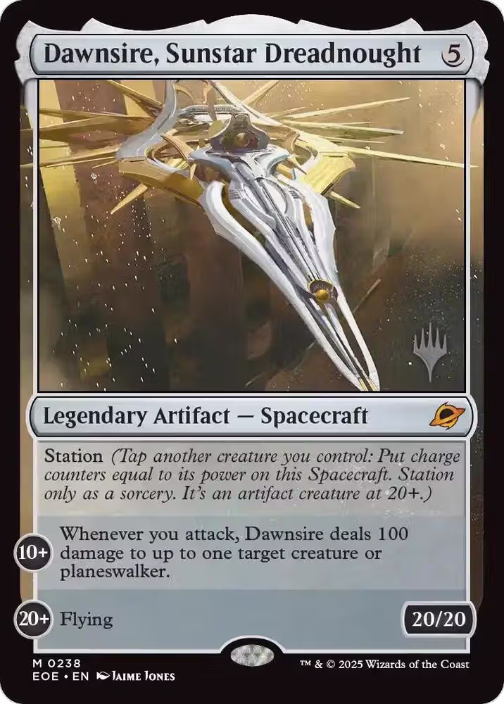 Dawnsire, Sunstar Dreadnought (238), Promo Pack: Edge of Eternities — Magic card price