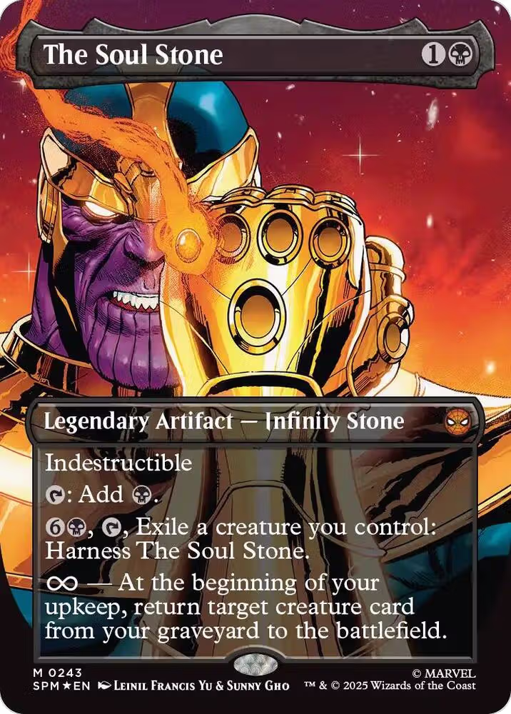 The Soul Stone (Borderless) (243), Marvel's Spider-Man — Magic card price