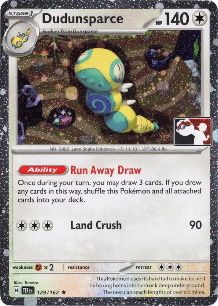 Dudunsparce - 129/162 (Cosmos Holo) (129/162), Prize Pack Series Cards — Pokémon card price
