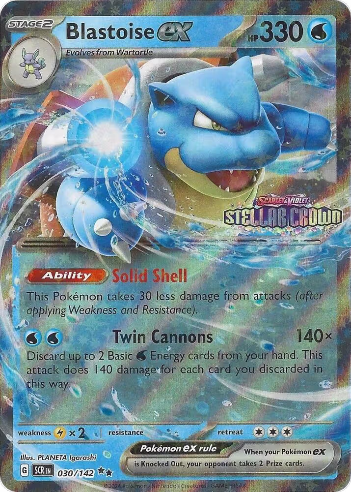 Blastoise ex (Stellar Crown Stamp) (030/142), Miscellaneous Cards & Products — Pokémon card price