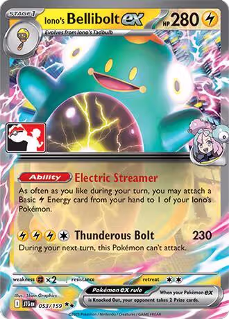 Iono's Bellibolt ex - 053/159 (053/159), Prize Pack Series Cards — Pokémon card price