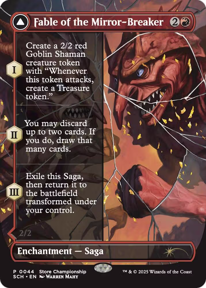 Fable of the Mirror-Breaker (44), Game Day & Store Championship Promos — Magic card price