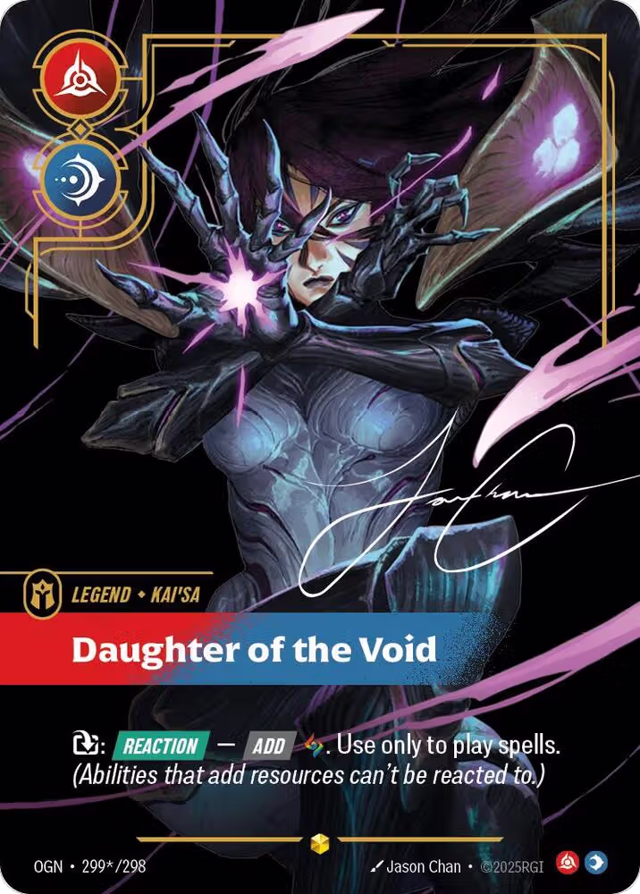 Kai'Sa, Daughter of the Void (Signature) (299*/298), Origins — Riftbound card price