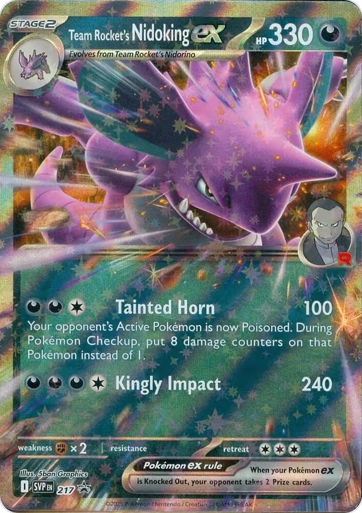 Team Rocket's Nidoking ex - 217 (217), Scarlet & Violet Promo Cards — Pokémon card price