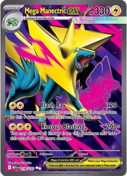 Mega Manectric ex - 158/132 (158/132), Mega Evolution — Pokémon card price