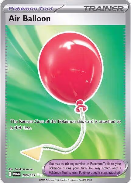 Air Balloon (166/132), Mega Evolution — Pokémon card price
