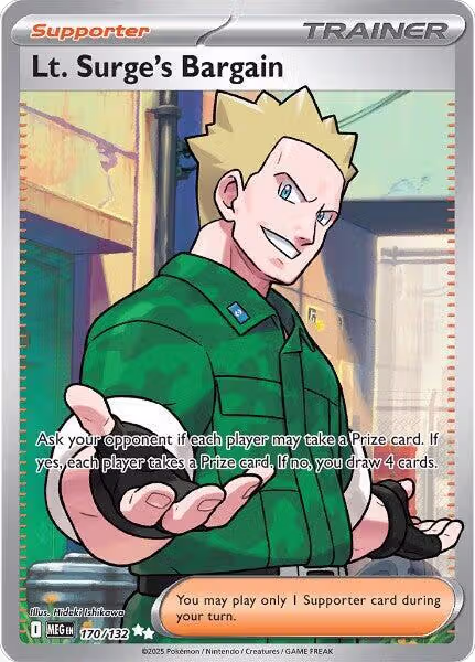 Lt. Surge's Bargain - 170/132 (170/132), Mega Evolution — Pokémon card price
