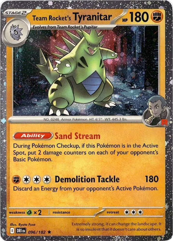 Team Rocket's Tyranitar - 096/182 (Cosmos Holo) (096/182), Miscellaneous Cards & Products — Pokémon card price