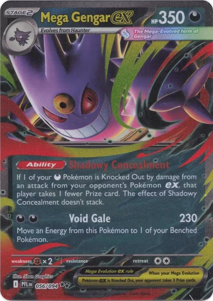 Mega Gengar ex (056/094), Phantasmal Flames — Pokémon card price