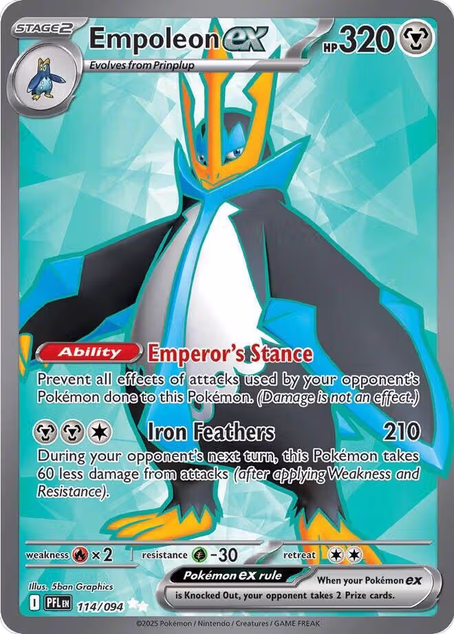 Empoleon ex - 114/094 (114/094), Phantasmal Flames — Pokémon card price