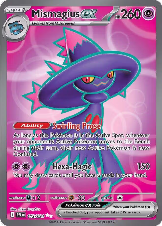 Mismagius ex - 112/094 (112/094), Phantasmal Flames — Pokémon card price