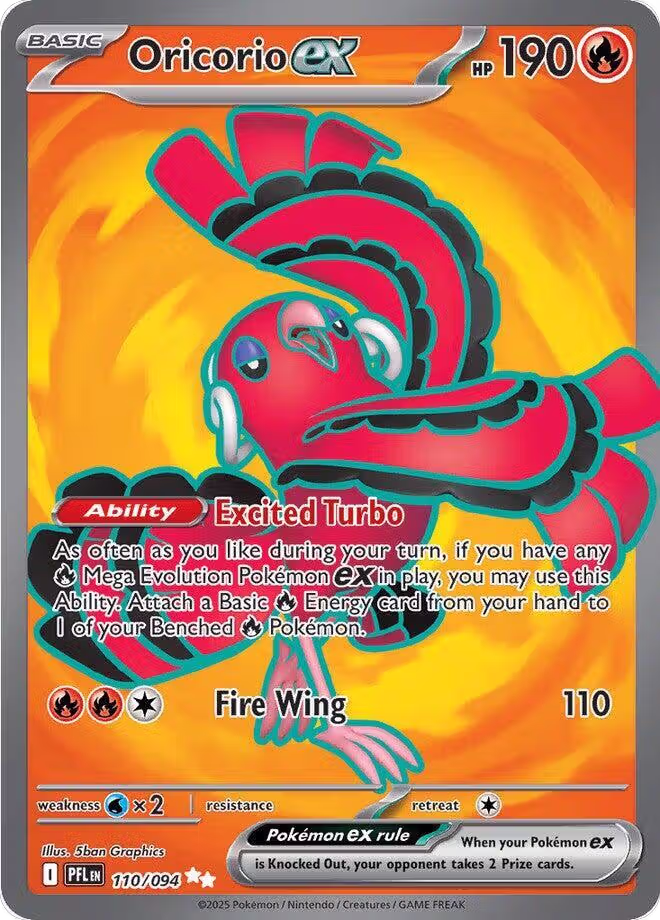 Oricorio ex - 110/094 (110/094), Phantasmal Flames — Pokémon card price