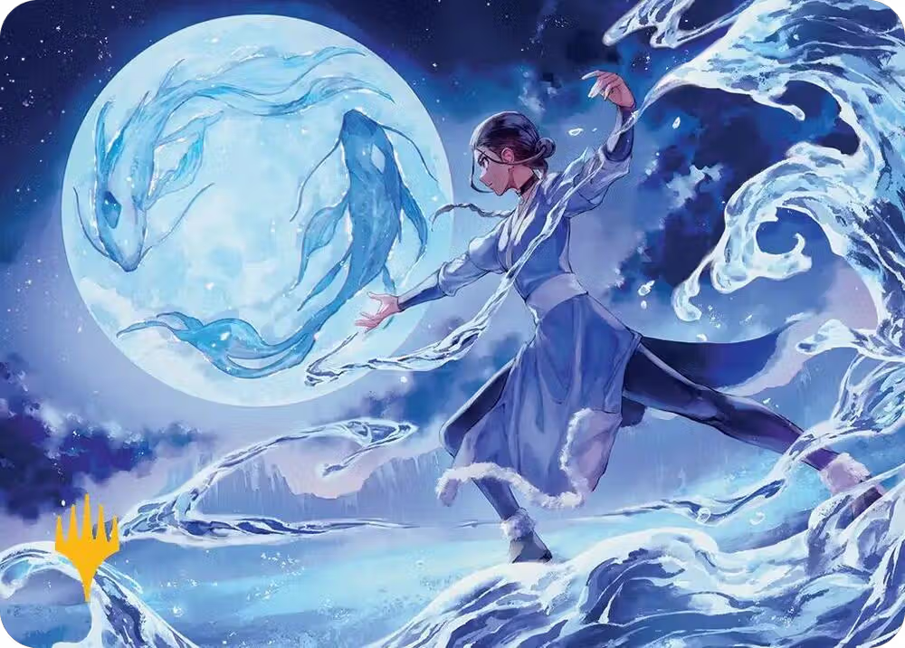 Waterbender Ascension Art Card (Gold-Stamped Planeswalker Symbol) (6), Art Series: Avatar: The Last Airbender — Magic card price