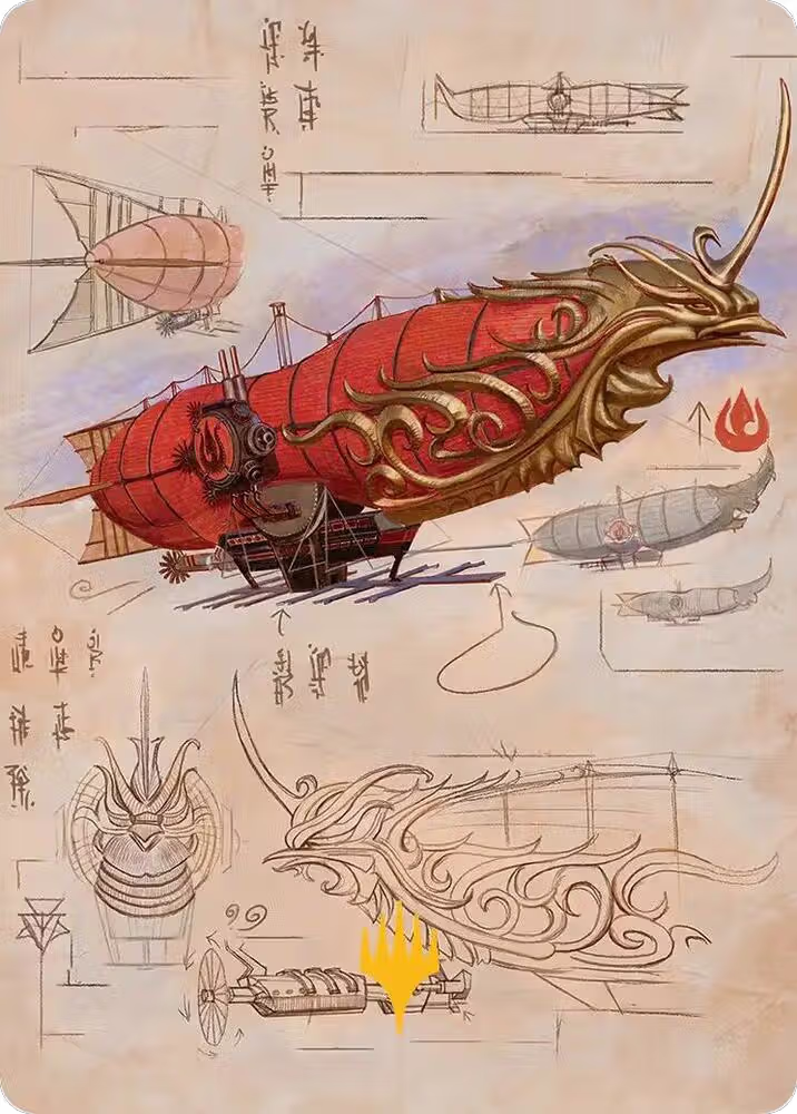 Phoenix Fleet Airship Art Card (Gold-Stamped Planeswalker Symbol) (35), Art Series: Avatar: The Last Airbender — Magic card price