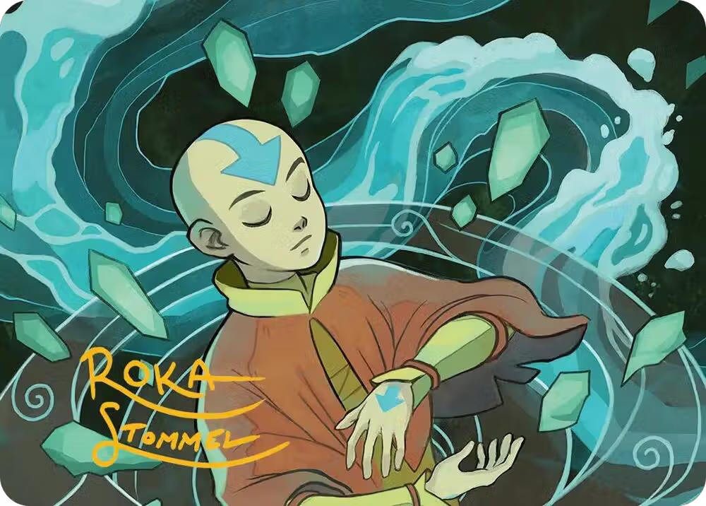 Aang, at the Crossroads Art Card (Gold-Stamped Signature) (45), Art Series: Avatar: The Last Airbender — Magic card price
