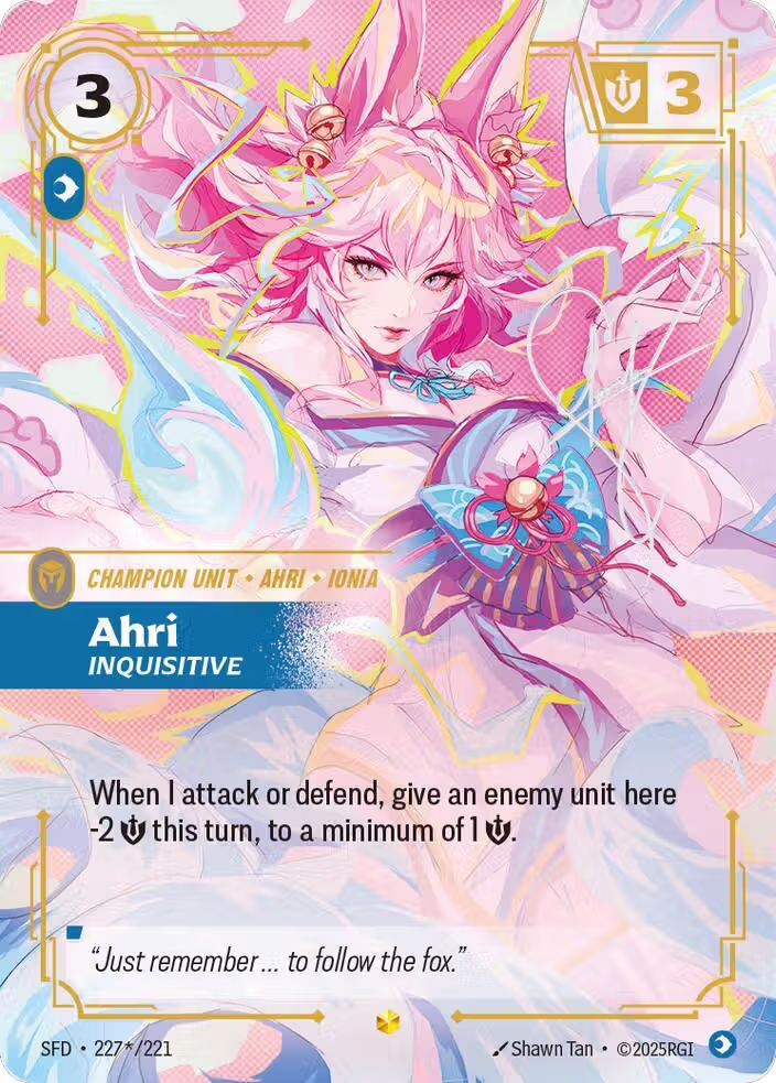 Ahri, Inquisitive (Signature) (227*/221), Spiritforged — Riftbound card price
