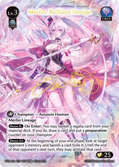 Merlin, Brilliant Vestige (CSR) (007), Phantom Monarchs — Grand Archive card price
