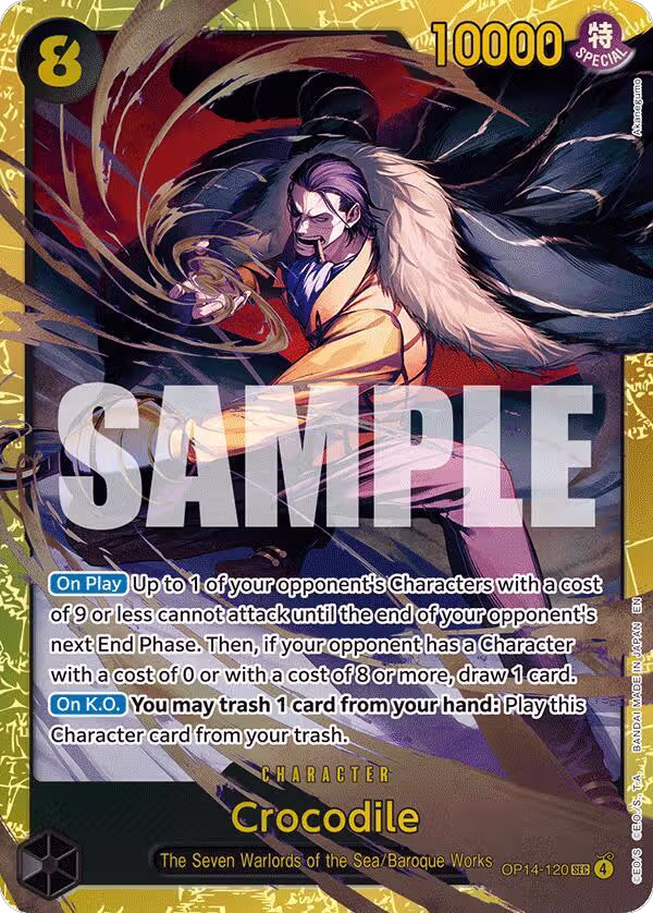 Crocodile - OP14-120 (OP14-120), The Azure Sea's Seven — One Piece card price