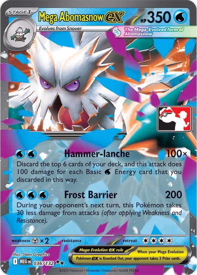 Mega Abomasnow ex - 036/132 (036/132), Prize Pack Series Cards — Pokémon card price