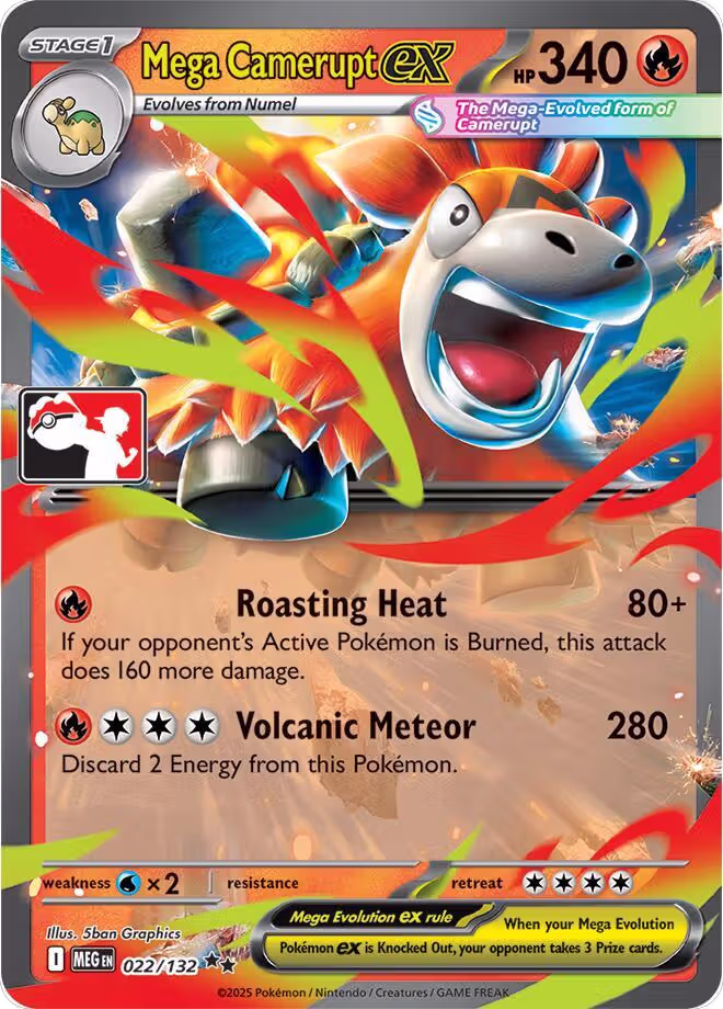 Mega Camerupt ex - 022/132 (022/132), Prize Pack Series Cards — Pokémon card price
